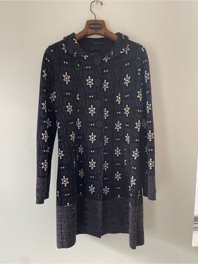 Twin set Navy Knit coat